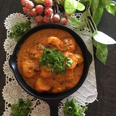 A picture of Dhaba style aloo Dum.