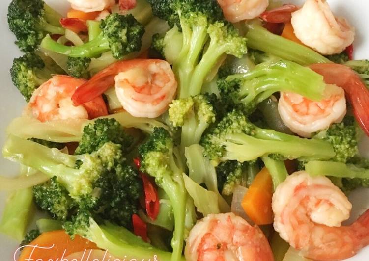Cara Gampang Menyiapkan Cah brokoli udang/bakso Anti Gagal