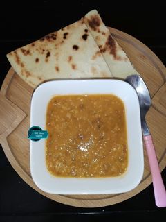 صورة لوصفة الفطير (كسرة يابسة) مع شوربة عدس