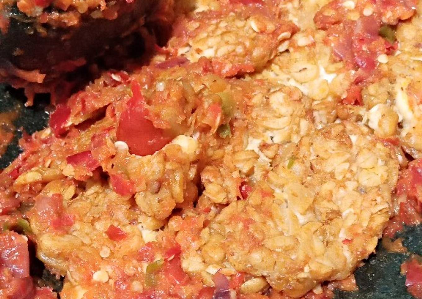 Tempe penyet sambel kecur