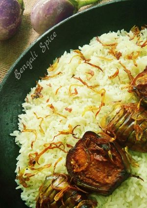 A picture of Bangladeshi Begun Bhaja/ Fried Eggplant/ Fried Brinjal Recipe 🍆.