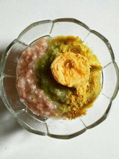 Foto resep Mpasi bubur kacang merah labusiam telur