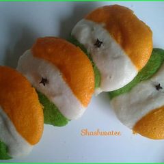 A picture of Tricolor idli.