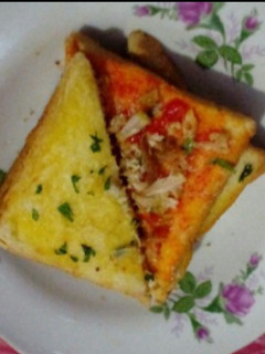 Foto resep Sandwich Pizza dan Garlic Toast Bread