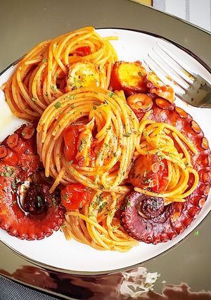 Foto di Spaghetti al ragù di polpo