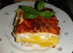 Rakott krumplis csirkemell recept fotója
