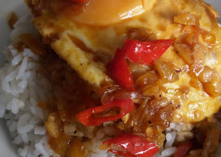  Resep Nasi Telor Ceplok Saos Tiram telor kekinian 