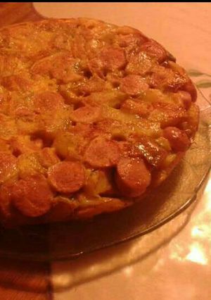 Una foto de Tortilla de papas con salchichas