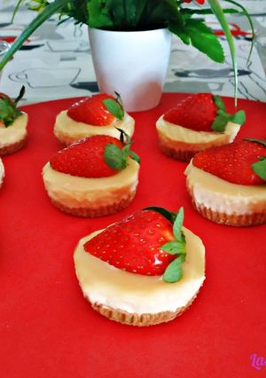 Una foto de Mini tartas de queso y leche condensada