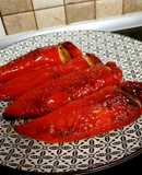 Πιπεριές κόκκινες με ανθότυρο και φέτα