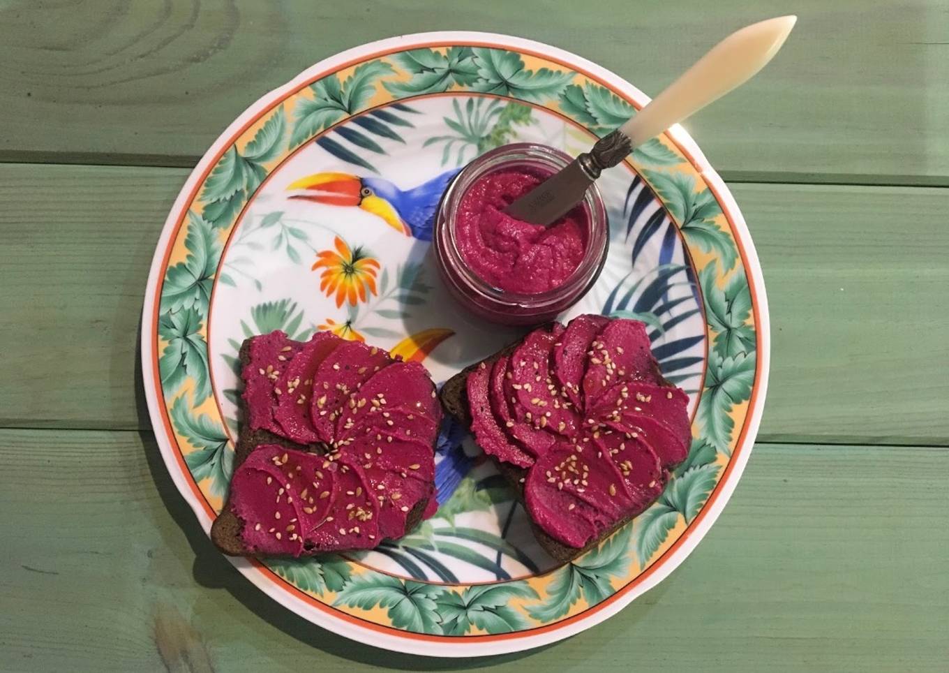 Humus de remolacha y garbanzos