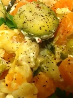 Una foto de Coles de bruselas con pasta + receta rápida y fácil 🕕💚🍀❤️🍀🍝😋