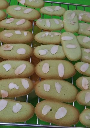 Foto resep Lidah kucing almond green tea