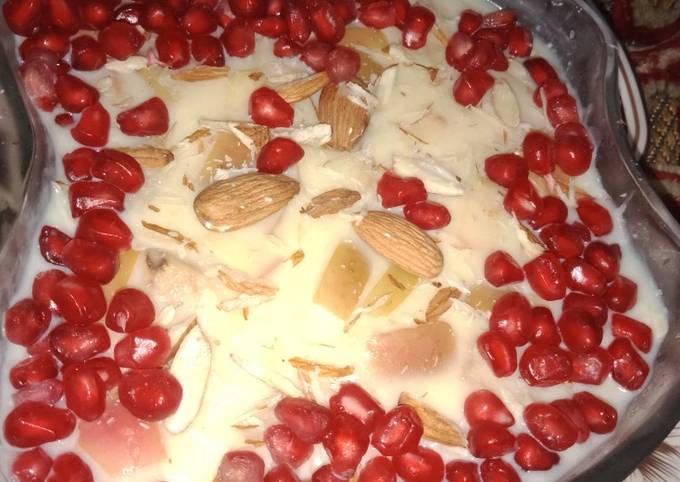 Recipe of Super Quick Homemade Fruits Custard for children