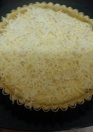 Foto resep Pie Susu Topping Keju Almond dengan Double Pan