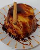 Flan, amb coca de patatas Valldemosa