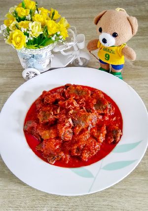 Foto resep Hati Sapi masak Merah