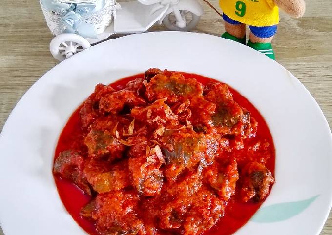 Hati Sapi masak Merah