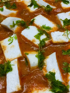 A picture of Paneer capsicum without onion And garlic.