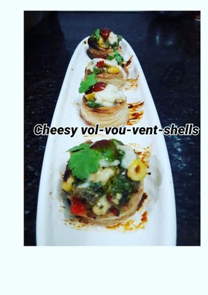 A picture of Cheesy vol-vou-vent-shells.