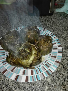 Una foto de Alcachofas al microondas