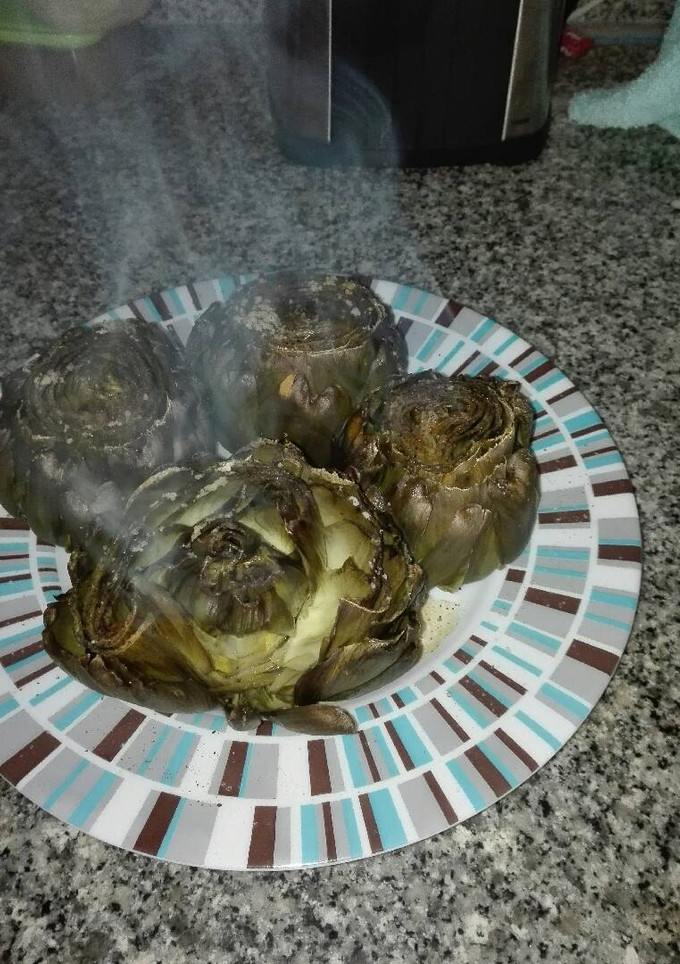 Una foto de Alcachofas al microondas
