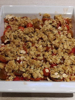 Una foto de Crumble de tomate