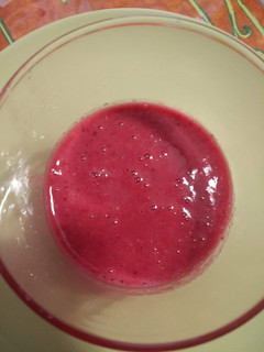 Una foto de Batido rojo