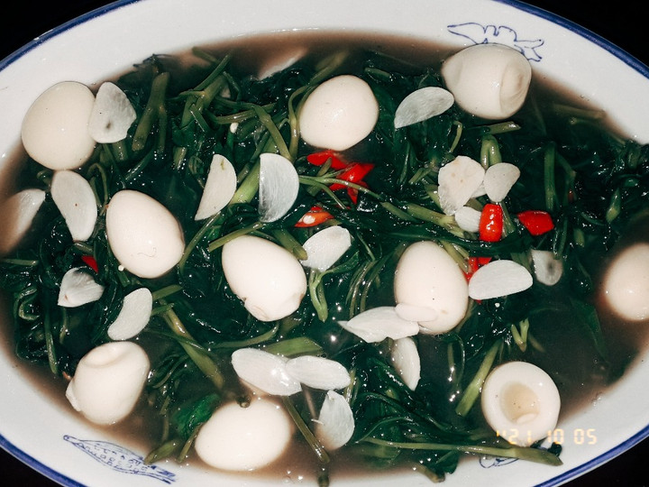 Resep Cah Kangkung Telur Puyuh yang Bisa Manjain Lidah
