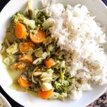 Curry verde de verduras