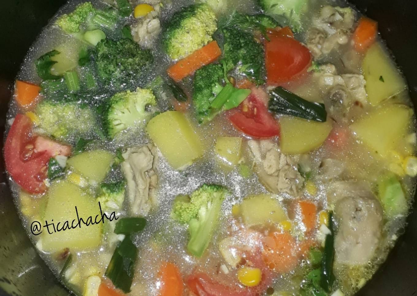 Sop Ayam Rainbow Ricecooker