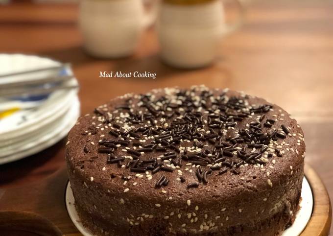 Chocolate Milk Powder Cake – No Egg, No Butter, No All Purpose Flour – Pressure Cooker Method
