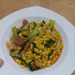 รูปของ Tumis Jagung Pokcoy Bunga Kol (TANPA MINYAK SETETESPUN)
