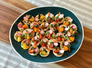 Une photo de Tartelettes apéritives printanières
