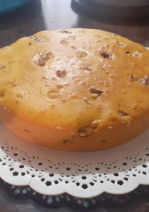 Una foto de Bizcochuelo de Vainilla con Nueces (Saludable y fácil)