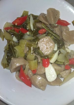Foto resep Oseng sawi asin