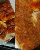 Pizza casera común y con sardina