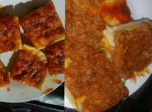 Una foto de Pizza casera común y con sardina