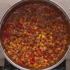 A picture of One-Pot Cheesy Taco Pasta.