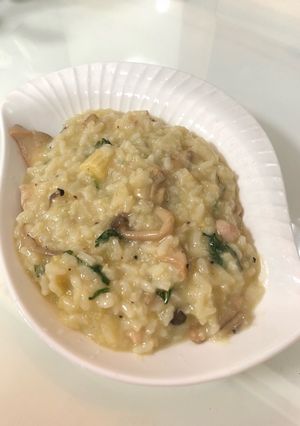 雞肉野蕈燉飯 的食譜成品照片
