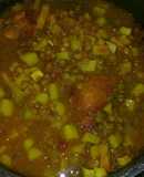 Lentejas con pollo ahumado