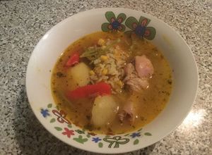 Una foto de Cazuela de ave con pollo adobado