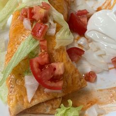 A picture of Beef Enchiladas.