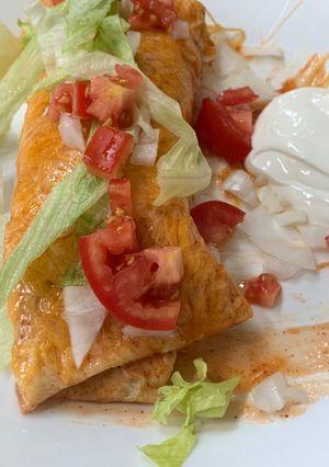 A picture of Beef Enchiladas.