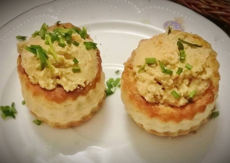 Volovanes rellenos de falso Centollo