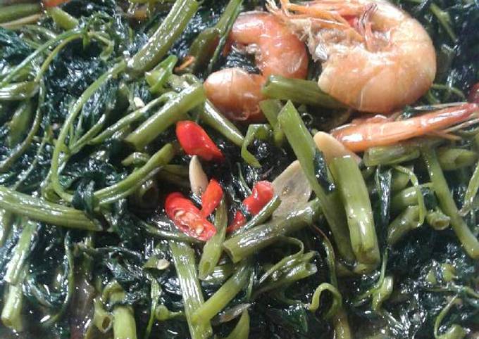 Resep Oseng kangkung udang enak simple, Enak