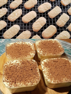 Foto resep Tiramisu, ladyfingers cookies, kopi sirup