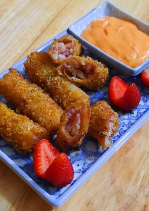 Hình của món Chả giò trái cây.