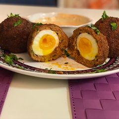 A picture of Scotch Eggs.