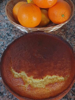 Una foto de Bizcocho de naranja
